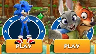 SONIC DASH - НОВОЕ ОБНОВЛЕНИЕ - ФИЛЬМ SONIC VS ZOOTOPOIA 2 - ГЕЙМПЛЕЙ ИГРЫ 