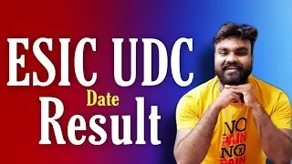 🔴On ESIC UDC Prelims Result