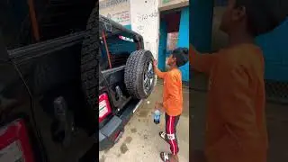 Best car washing centre❤️🔥 #washing #viral #shortvideo #thar #mahindrathar #cleaning #blackthar #yt