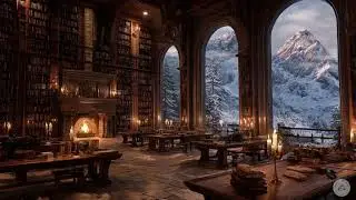 Ultimate Mountain Library Ambience 🏔️ Castle Study with Classical Music