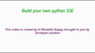 Build your own python IDE in only 5 lines of python code | Awesome python project | Build a compiler