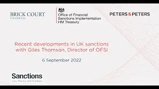 Talk with Giles Thomson, Director of OFSI