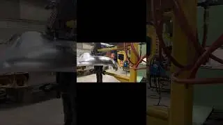 Planishing the laser welded seam on the planishing hammer. #metalshaping#metalshaper#coachbuilding