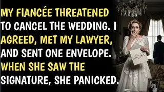 My fianc&eacute;e threatened to cancel the wedding. I agreed, met my lawyer, and sent one envelope.......