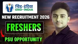 GRID INDIA Recruitment 2026। Freshers। Opportunity for Engineers। GRID INDIA Vacancy 2026। Jobs 2026