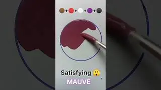 Just watch it! Satisfying❍ colouring MAUVE 😲 MAUVE colour making theory#satisfying #satisfyingvideo