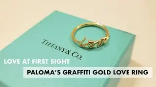 TIFFANY & CO. PALOMA'S GRAFFITI LOVE RING IN YELLOW GOLD UNBOXING
