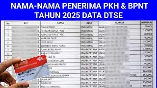 CEK NAMA NAMA PENERIMA PKH & BPNT TAHUN 2025 DATA DTSE | PKH 2025 KAPAN CAIR