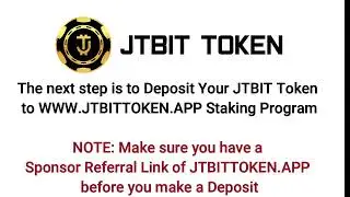FULL VIDEO TUTORIAL FROM INSTALL METAMASK TO DEPOSIT YOUR JTBIT TOKEN