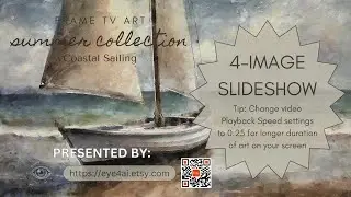 Free Frame TV Art Wallpaper Slideshow: Summer Collection | Beach Sailing Paintings |
