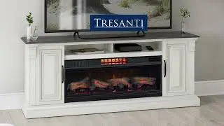 Tresanti&reg; Eloise TV Console with ClassicFlame&reg; CoolGlow&reg; 2-in-1 Electric Fireplace and Fan