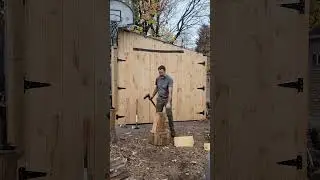 Fiskars X25 VS Stringy Log [Processing Firewood By Hand]