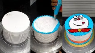 Doraemon cake design | chocolate flavour | 1kg cake recipes |