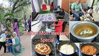 Realistic Weekend Routine of Indian Mom|special dinner for family|chicken Nawabi Korma|chicken pasta