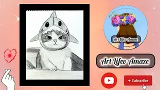 How to draw a sketch of a cute angry little cat ✨✍️ //step by step// for beginners☺️✨