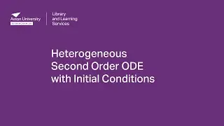 Heterogeneous Second Order ODE with Initial Conditions