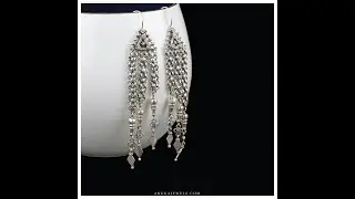 Three line chain earring