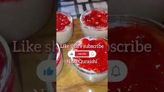 strawberry pudding🍓 quick and easy dessert 🍧#foodchannel #shorts#strawberrypudding
