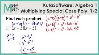KutaSoftware: Algebra 1- Multiplying Special Case Polynomials Part 1