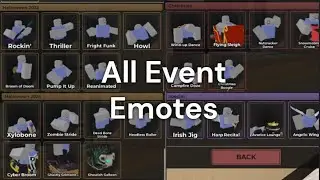 Roblox Evade All Event Emotes (2022 - 2024)