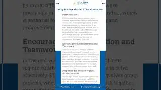 Why Involve Kids in STEM Education