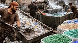 Waste Polythene Converted Into Plastic Granules | Complete Recycling Process 