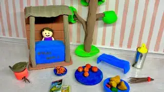 DIY How to make polymer clay miniature Chai Wala Shop,Samosa,Jalebi,Tea Kettle | Indian Street Food 