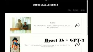 WordsIsAllYouNeed - React JS + GPT3  project