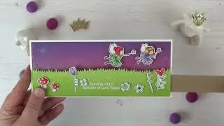 Clip of interactive delay action slider card with fairies