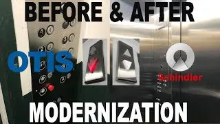 Before & After OTIS to Schindler Modernization - Elevators At The K/8th St Garage-Sacramento, CA
