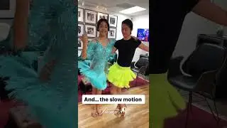 Dance moves with costumes Annie and Yulina #dance #ballroomdance #dancevideo #samba