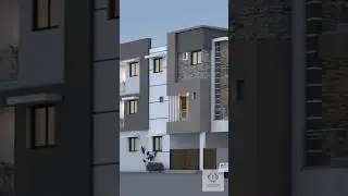 Corner Plot House Design | G+2 House Design#shorts #short #shortsfeed #architecture