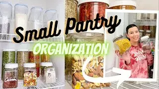 SMALL PANTRY ORGANIZATION | Insane Pantry Transformation | Pantry Organization Tips and Tricks