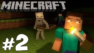 ПОСТРОИЛИ ДОМ И НАШЛИ ПЕРВОЕ ЗОЛОТО В MINECRAFT #2
