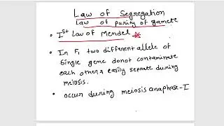 Quick Recalls Session - 4, Law of Segregation...