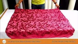 Universal Floral Sequins Stretch Mesh Fabric