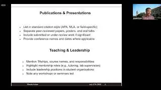 Crafting an Effective CV for Graduate Applications