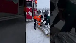 Caught on Camera: Incredible Rescue During Heavy Snowfall #Rescue #RealRescue #RescueTeam #Emergency