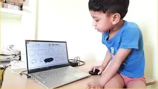 Baby Rayu leaning Paint 🎨 | Kid Computer Class | Enjoying lockdown 🔐🔒