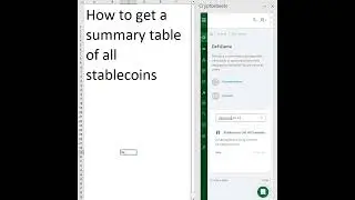 Get DeFiLlama data in Excel and Google Sheets - Stablecoins List All Summary