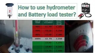 How to use hydrometer and battery load tester