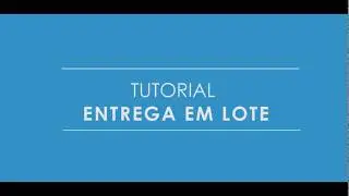 BLUEMAP SISTEMA: Como realizar entregas em lote?