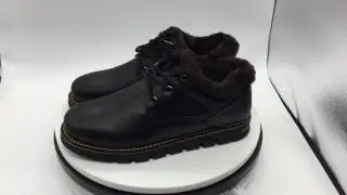 MULINSEN 2017 Winter Cow Leather Rubber Sole Men's Hiking Shoes Lining Male Outdoor Shoes