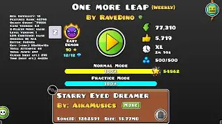 One more leap By RaveDino 100% Geometry Dash Weekly Demon.