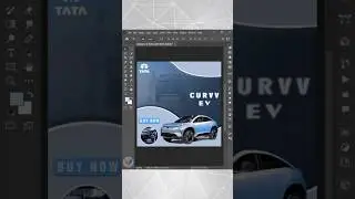 Curvv Ev Car Poster Design in Photoshop