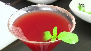 Simply Fresh Basil infused watermelon juice I How to make Basil watermelon juice I Simply Fresh
