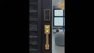 Hands Free Entry! Smart Lock Option now available   #doorhandles #smartlock #customdoors