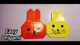 Cara mudah membuat kelinci dari origami#origami #kertaslipat #tutorialorigami 