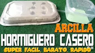 Cómo hacer Hormiguero casero fácil de Arcilla Tutorial hormiguero arcilla -Hormiguero Casero channel