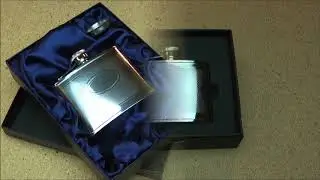 4oz Patterned Stainless Steel Hip Flask @ The Pocket Hip Flask Co
